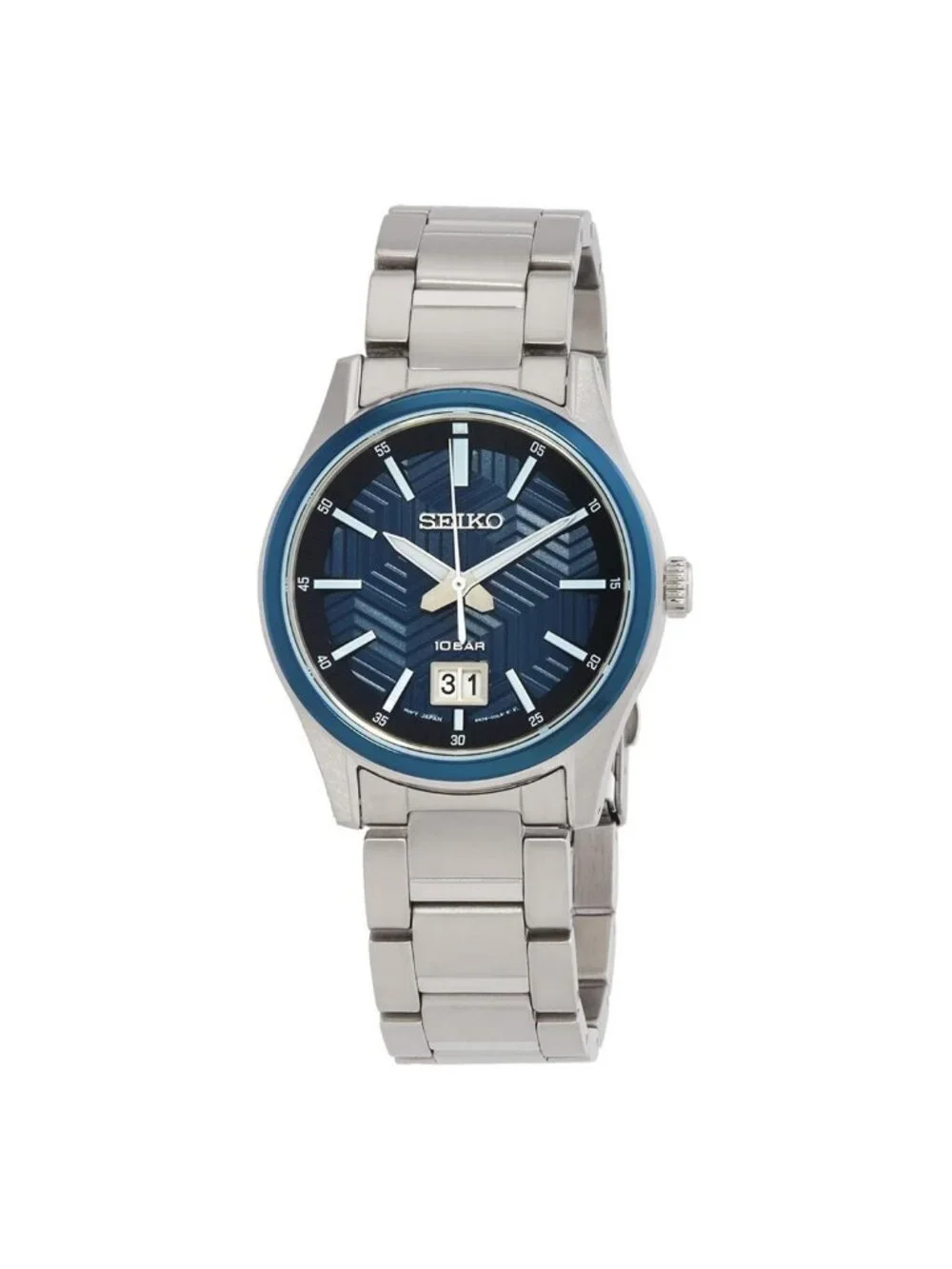 NWT Seiko Essentials Quartz Blue Dial Men's Watch